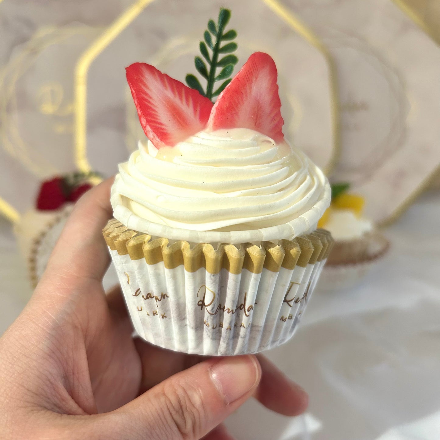 Ramadan Cupcake Wrappers - White & Gold