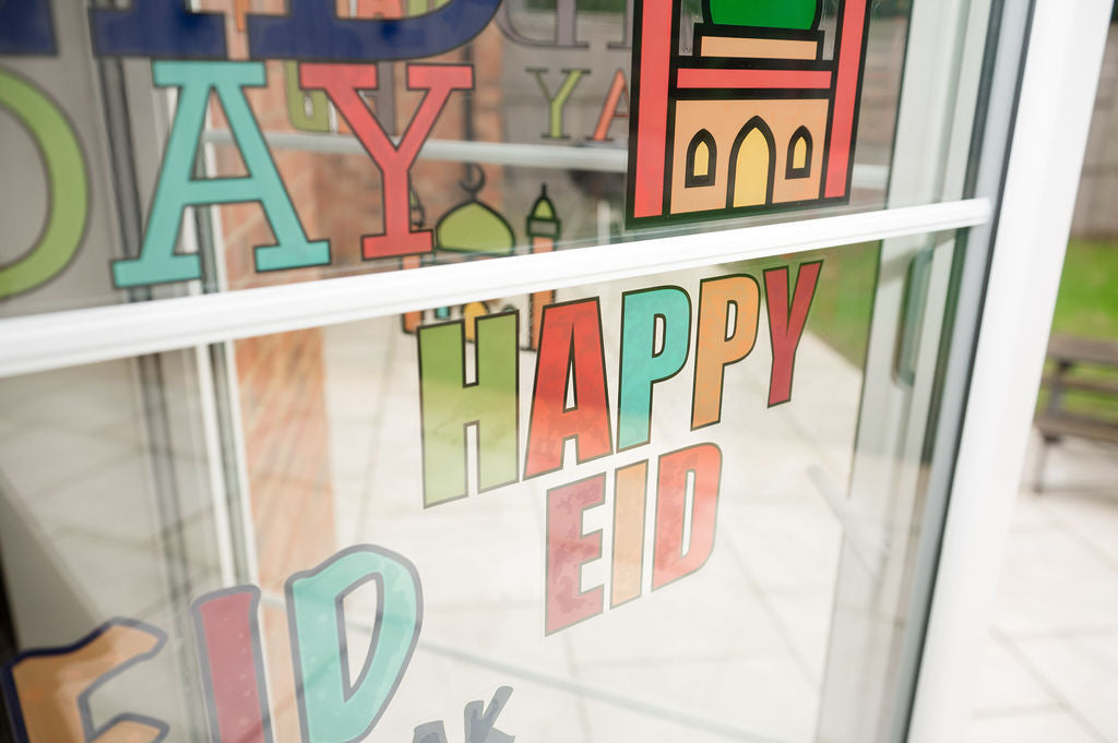 Eid Mubarak Colourful Window Clings
