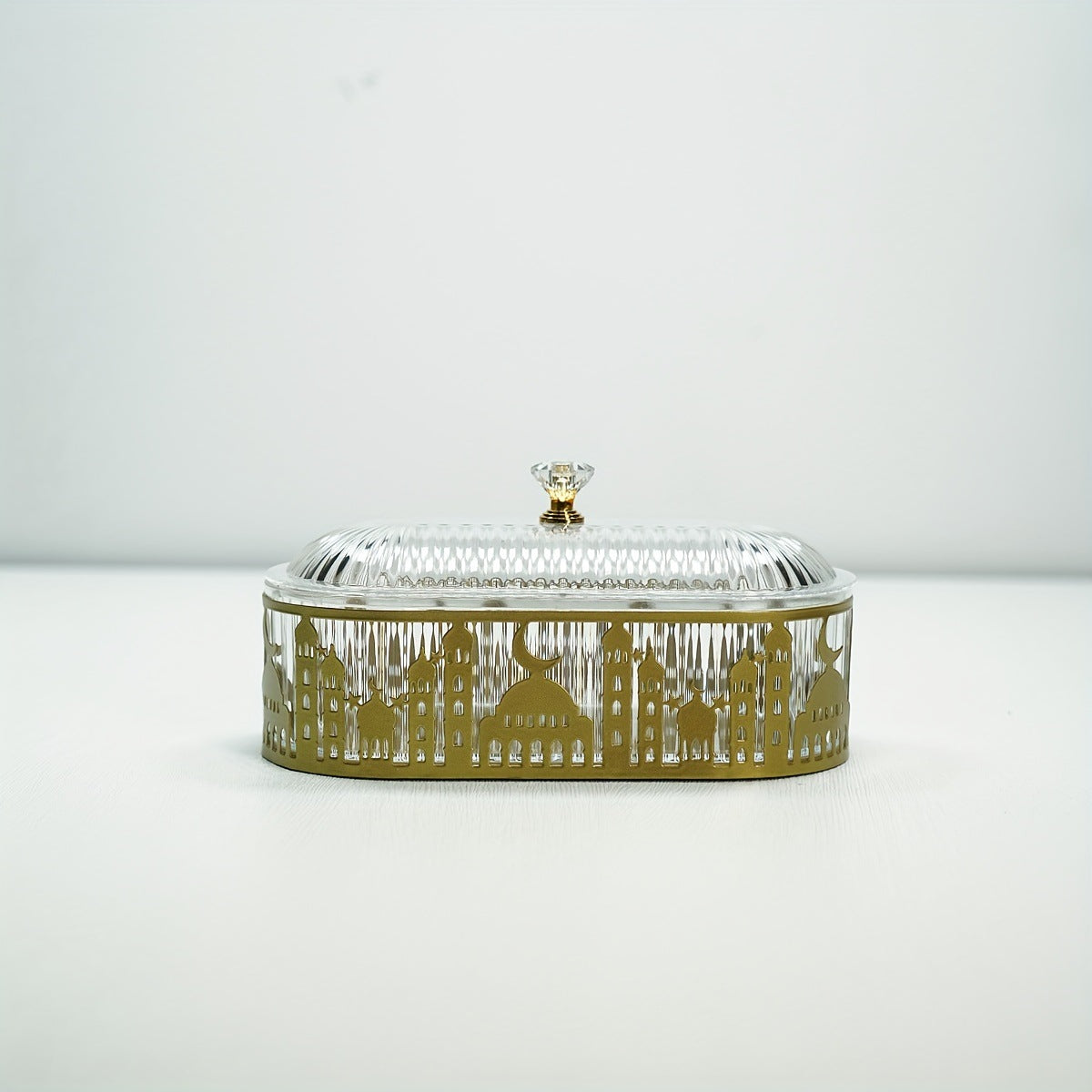 Serving Platter with Lid - Gold Masjid