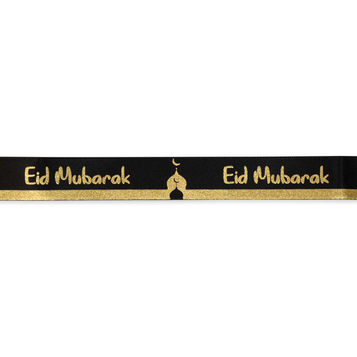 Eid Gift Ribbon - Black & Gold Masjid