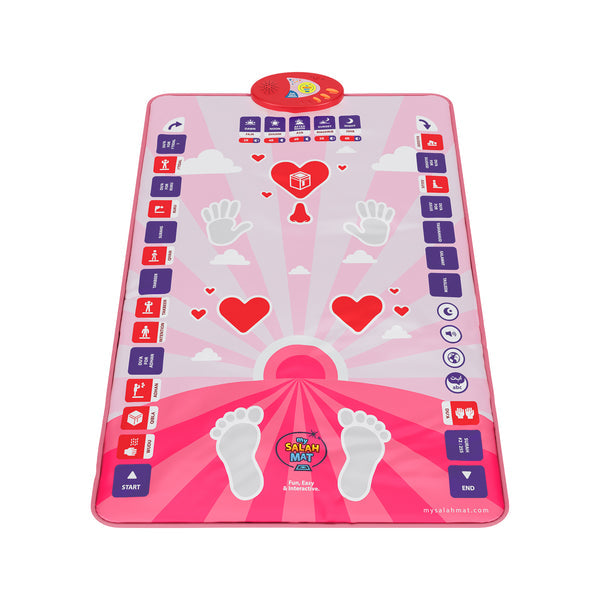 My Salah Mat - Interactive Prayer Mat - Kids Pink