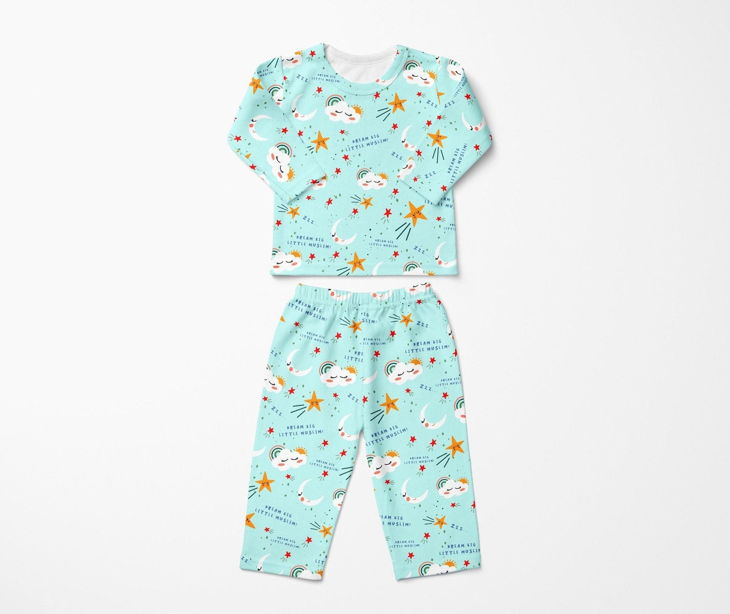 Dream Big Little Muslim Pyjamas - Minty Blue