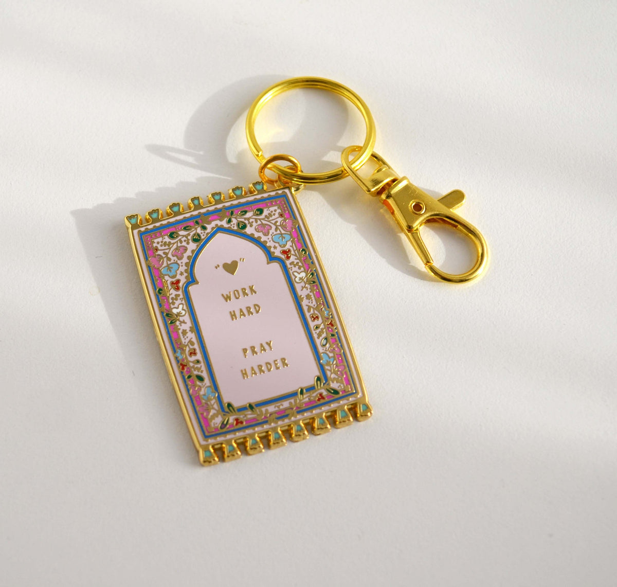 Prayer Mat Keyring - Pink or Blue - Anafiya Gifts
