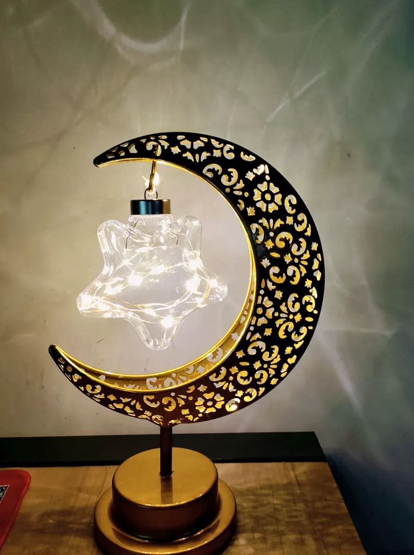 Gold Crescent & Star Light - Anafiya Gifts