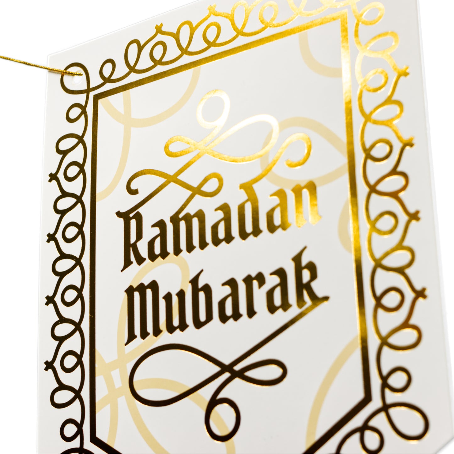 Ramadan Classic White & Gold Banner