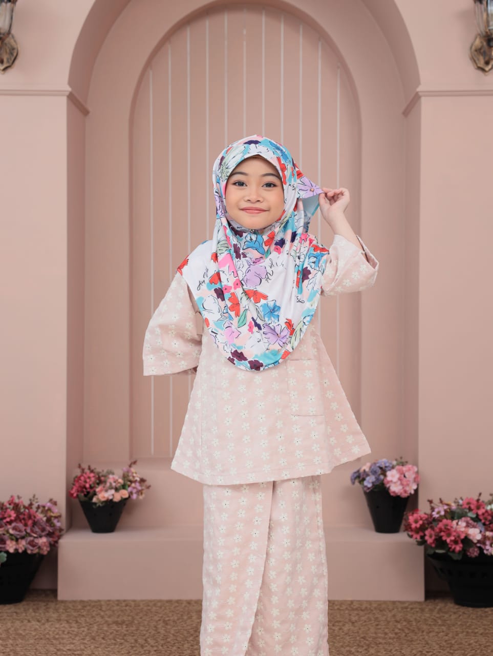 Bright Floral Fiona Kids Hijab