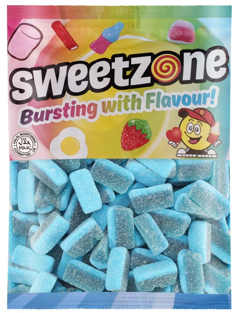 Blue Raspberry Slices - 1kg Bulk Bag