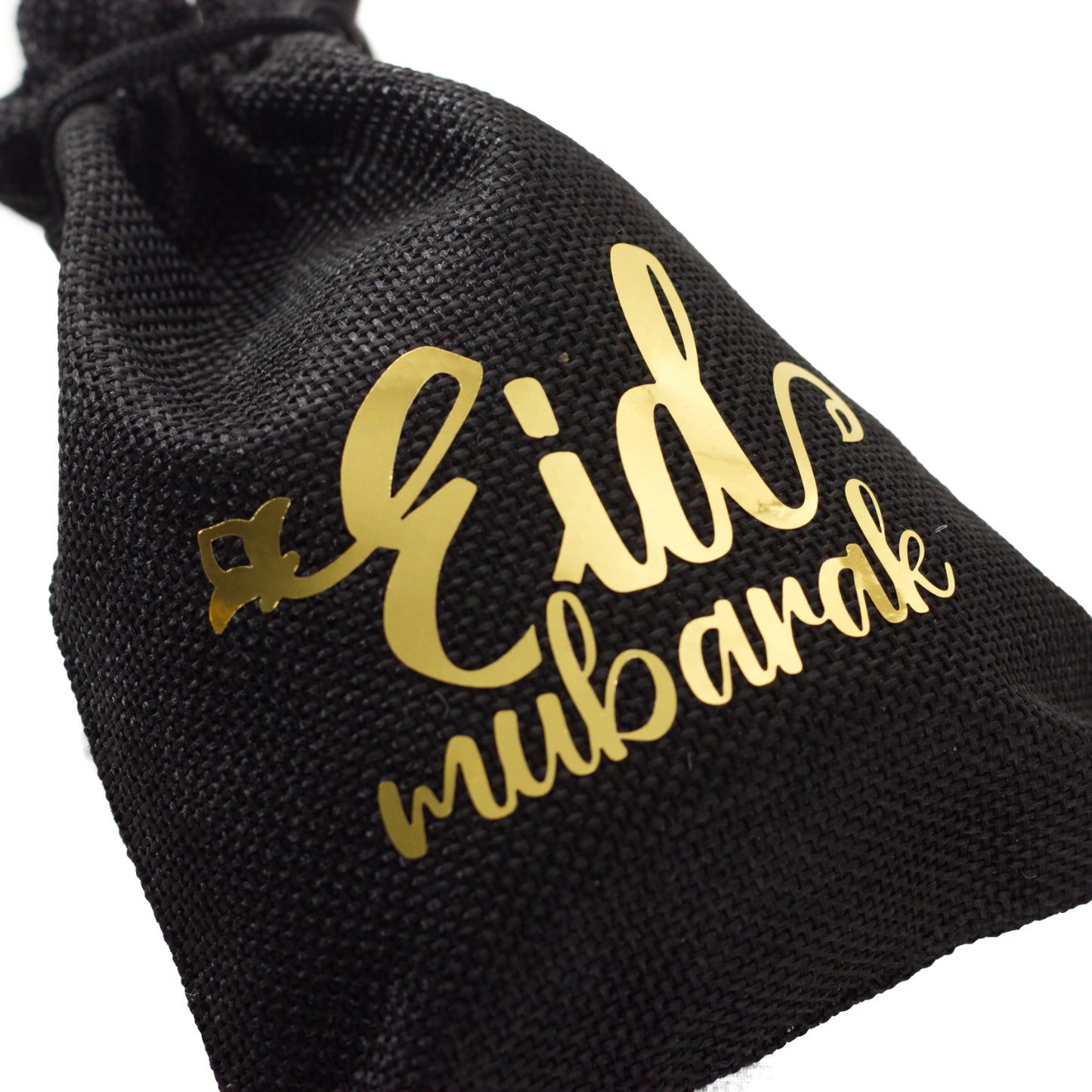 Eid Mubarak Gift Pouches - Black & Gold - Pack of 5