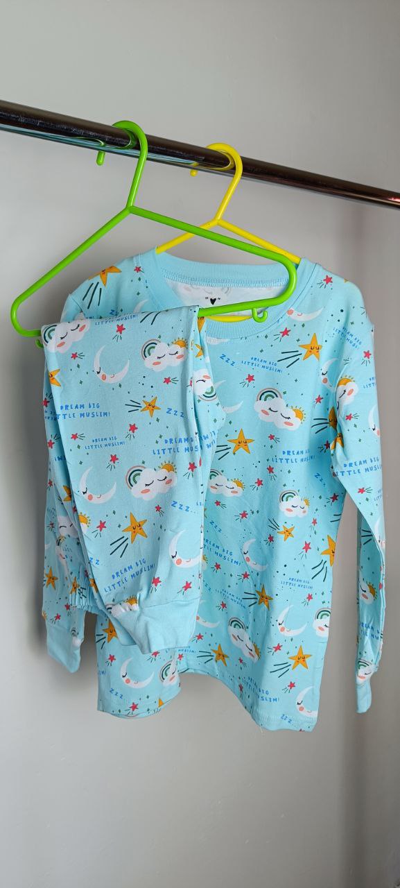 Dream Big Little Muslim Pyjamas - Minty Blue