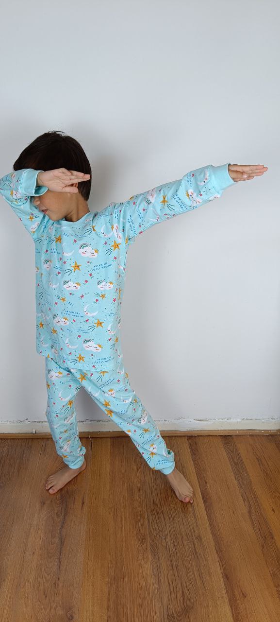 Dream Big Little Muslim Pyjamas - Minty Blue