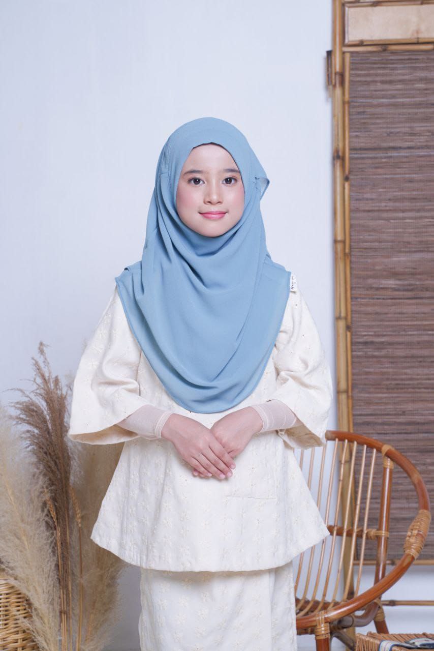 Light Blue Chiffon Kids Hijab