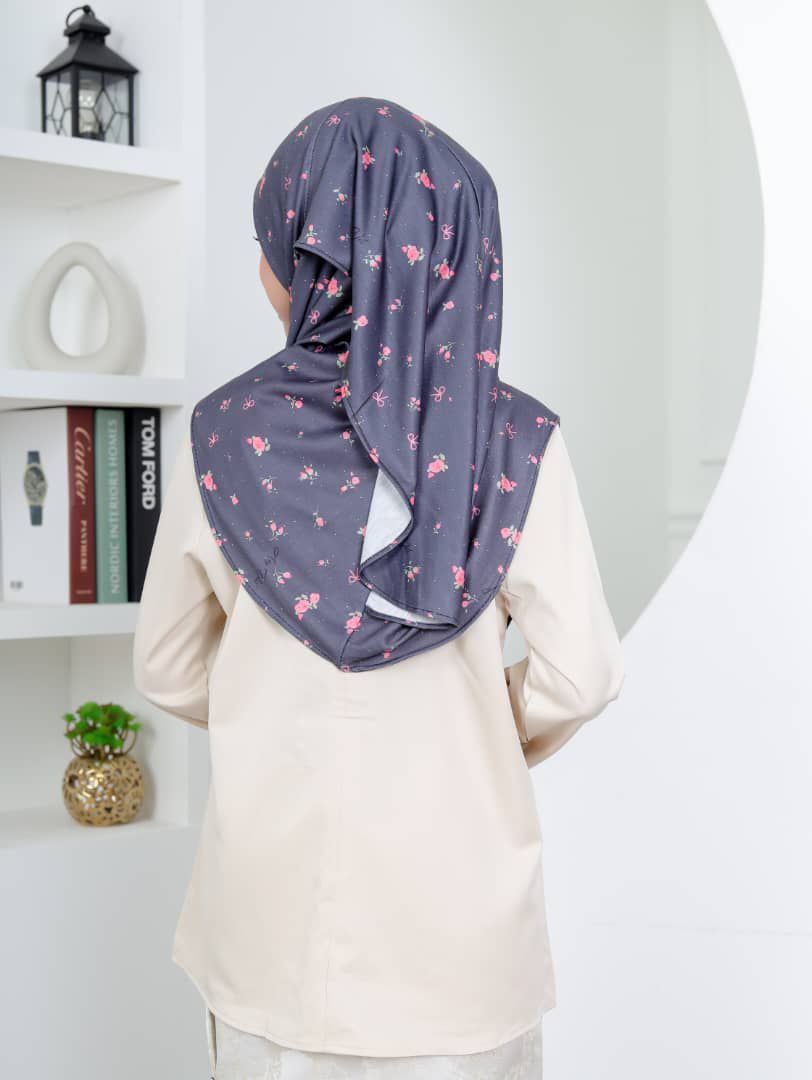 Navy Rose Kids Hijab