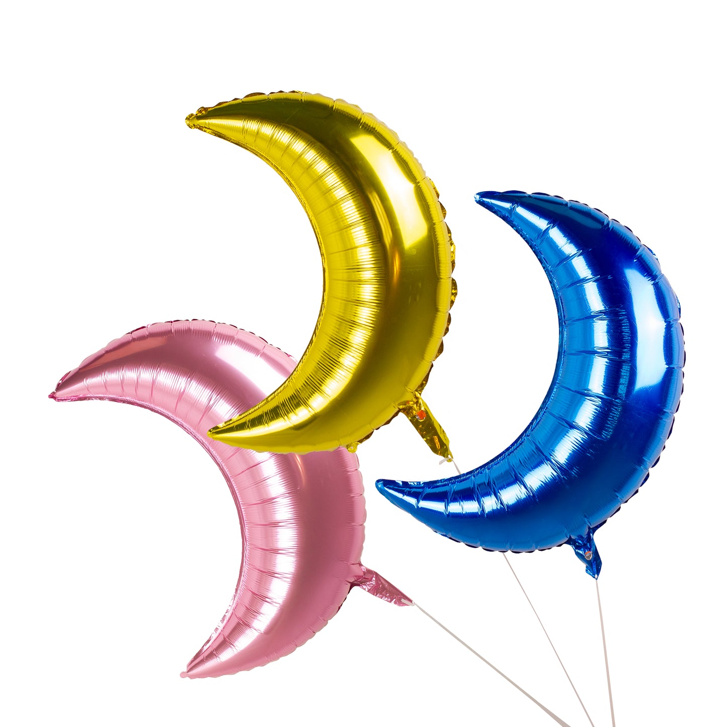 Crescent Moon Foil Balloons - Pack of 3