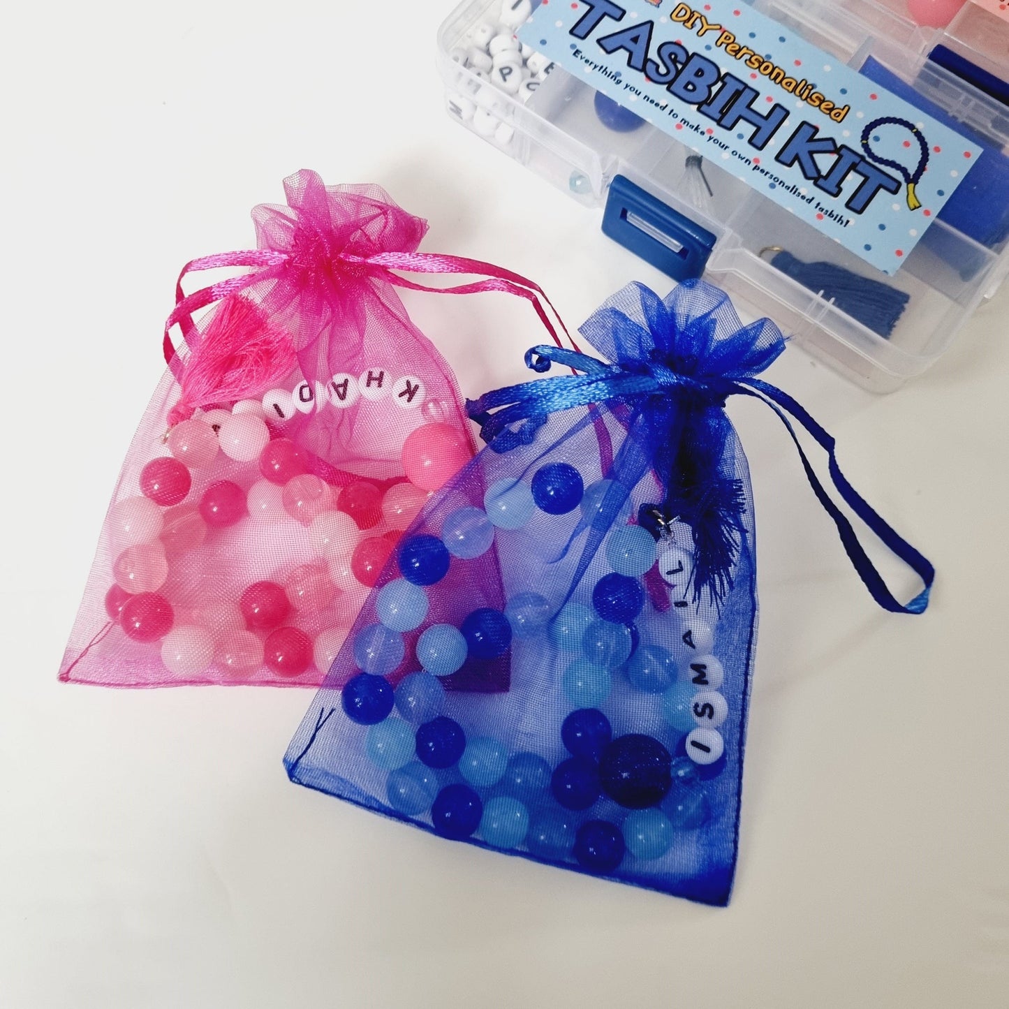 DIY Personalised Tasbih Making Kit - Blue