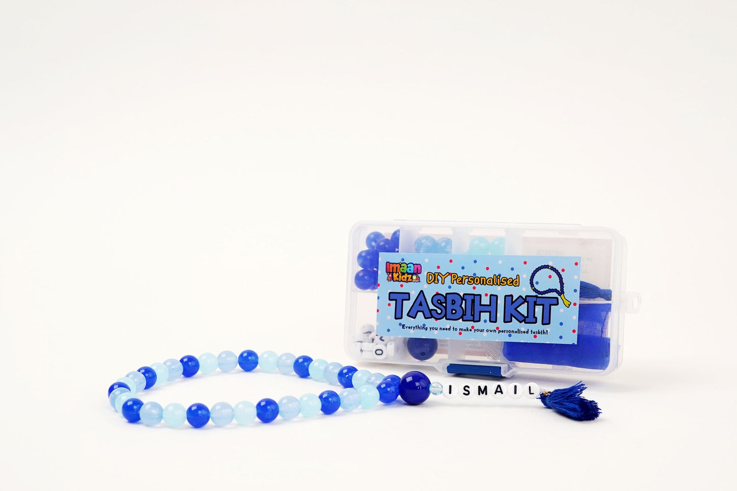 DIY Personalised Tasbih Making Kit - Blue