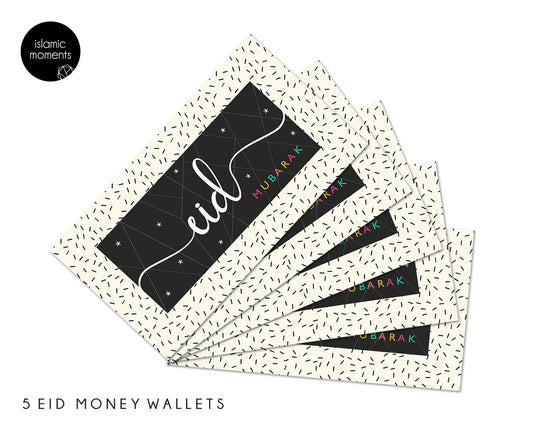 Eid Mubarak Money Wallets Sprinkle - 5 Pack