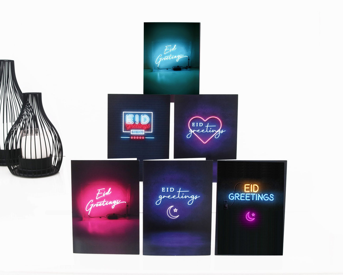 Eid Cards - 6 Pack - Neon