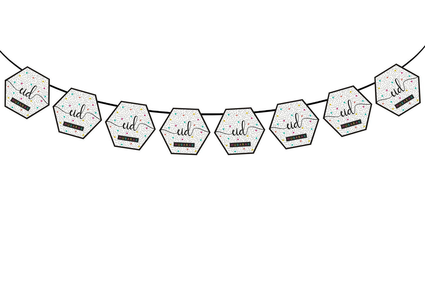 Eid Hexagon Bunting - Eid Sprinkle