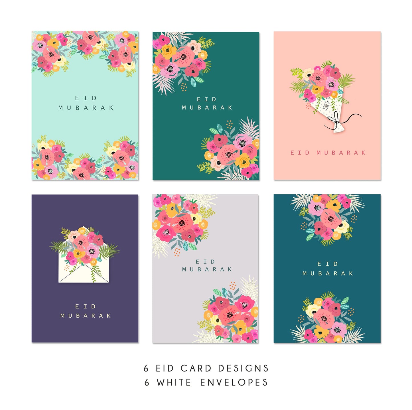 Eid Cards - 6 Pack - Fluer