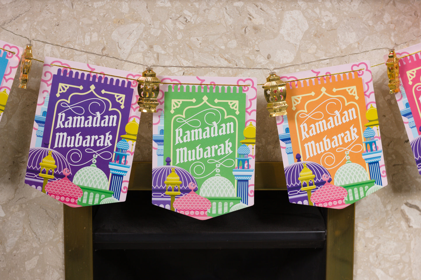 Ramadan Mubarak Banner - Mosque Montage