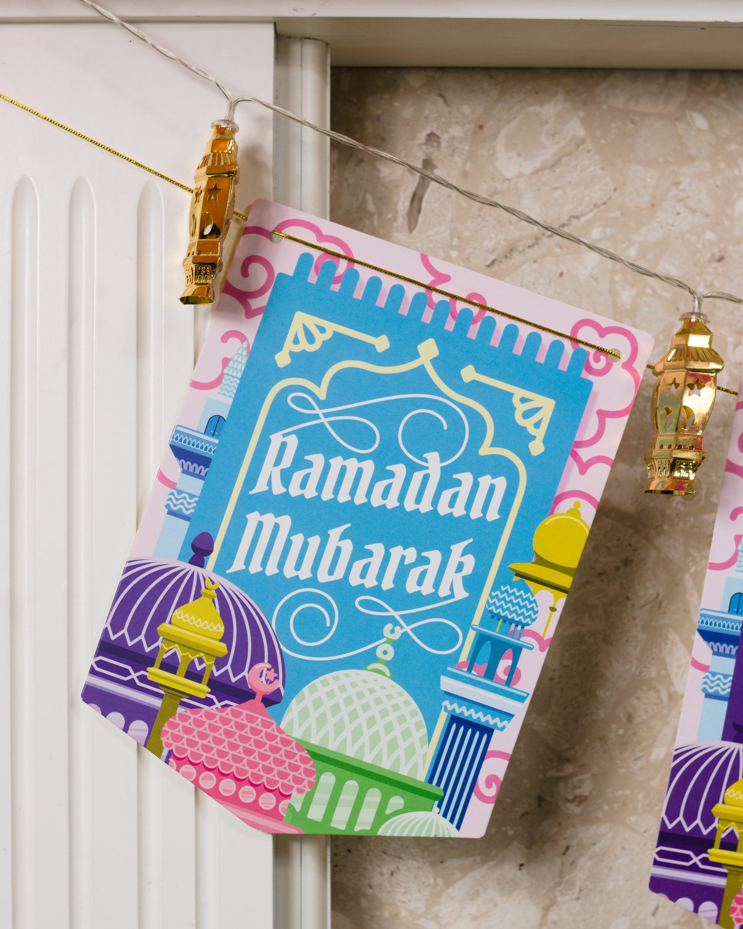 Ramadan Mubarak Banner - Mosque Montage