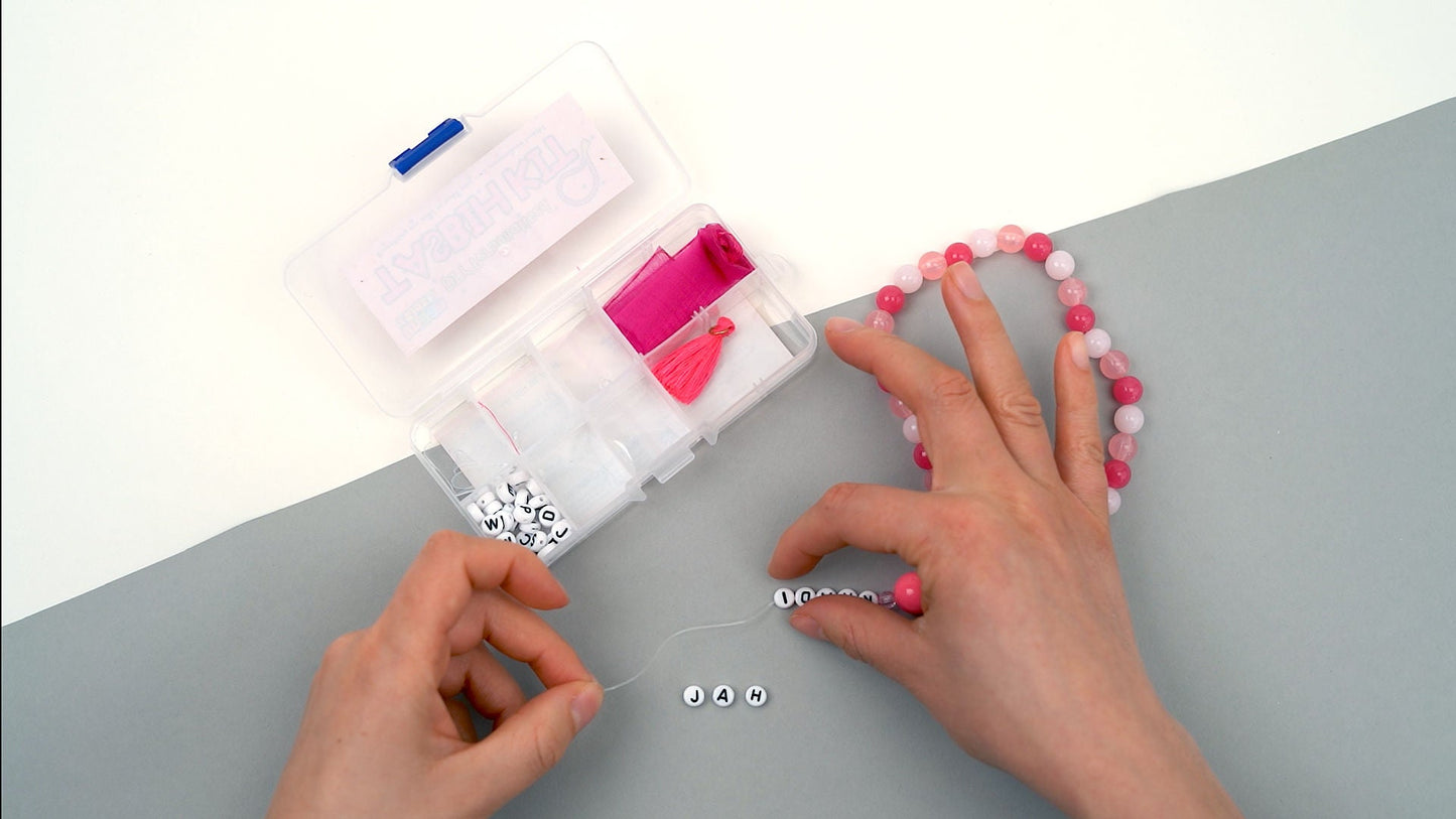 DIY Personalised Tasbih Making Kit - Pink