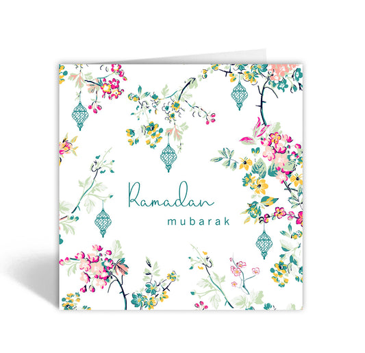 Ramadan Mubarak Card - White Sakura