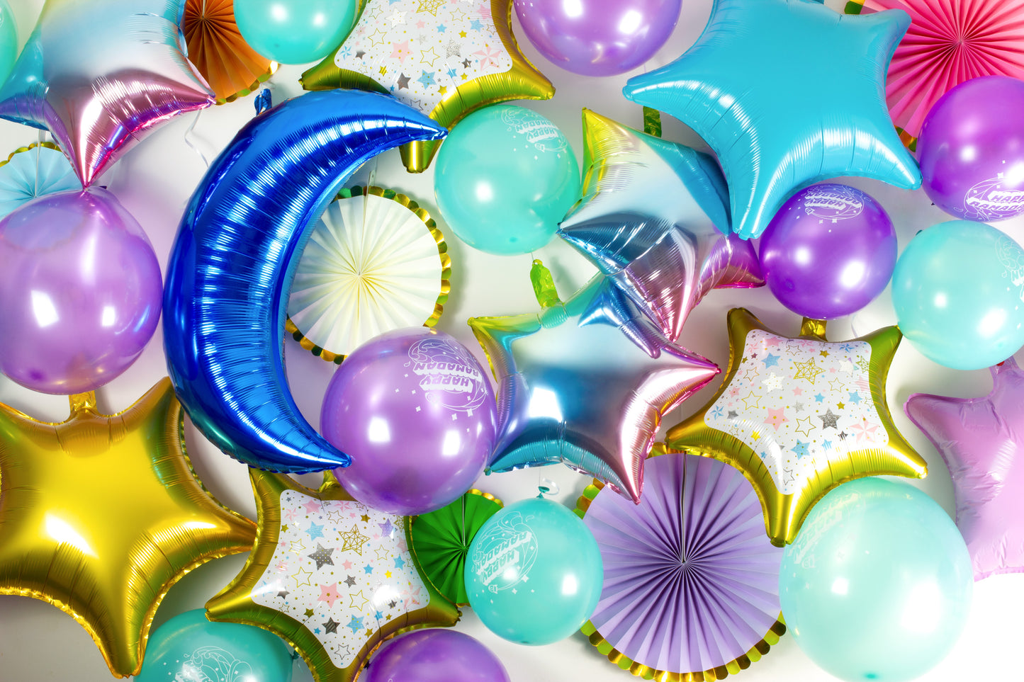 Crescent Moon Foil Balloons - Pack of 3