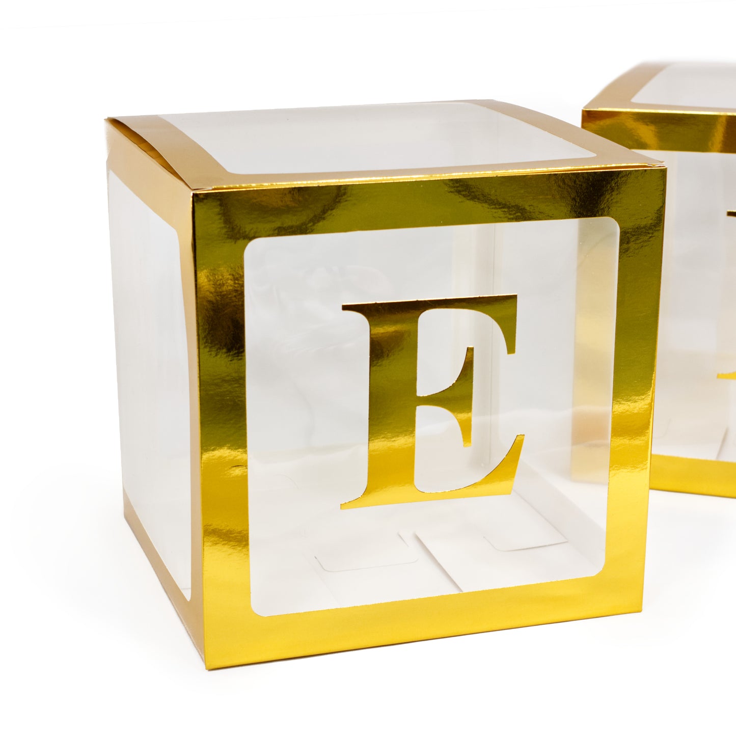 Eid Transparent Balloon Boxes - Gold