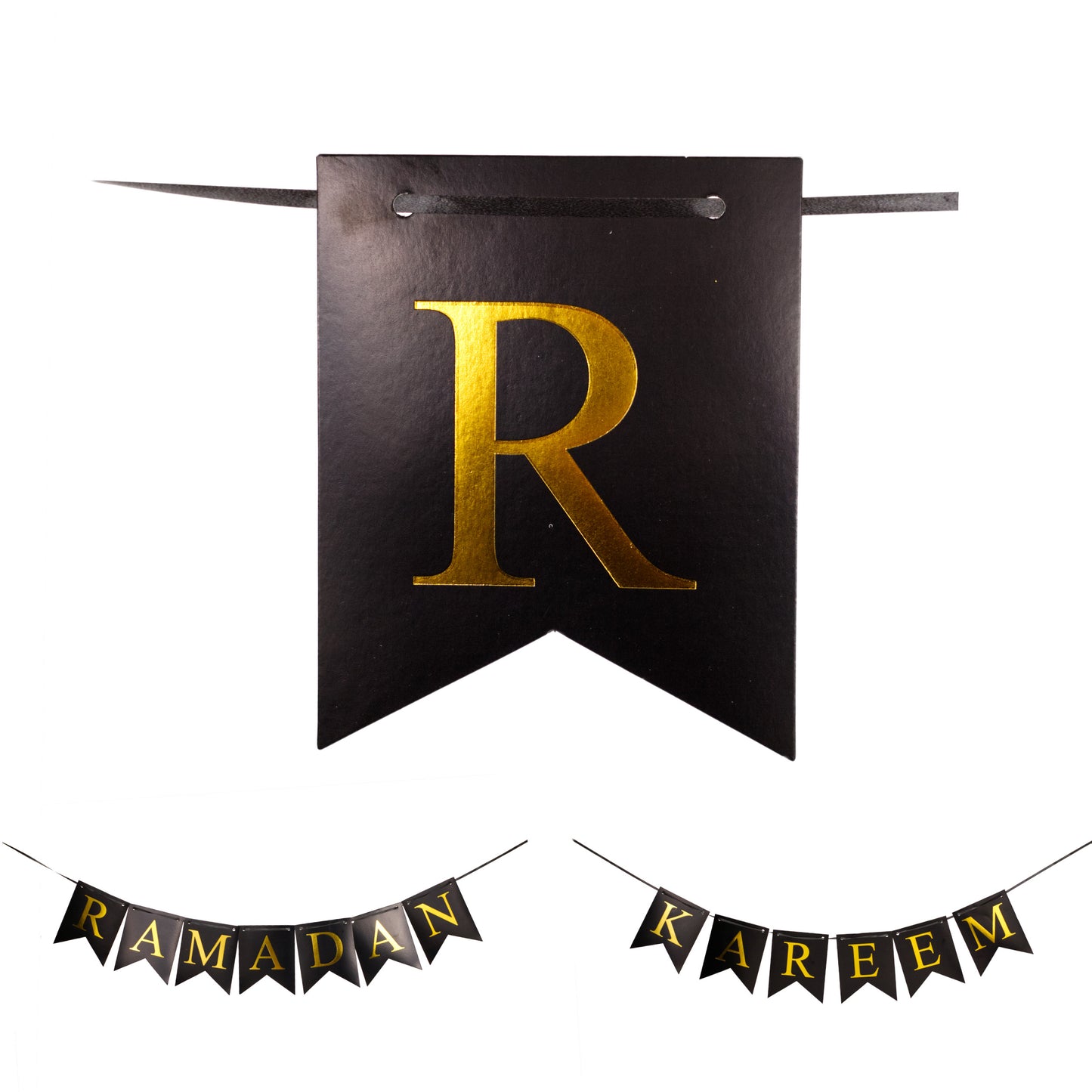 Ramadan Kareem Bunting - Black and Gold