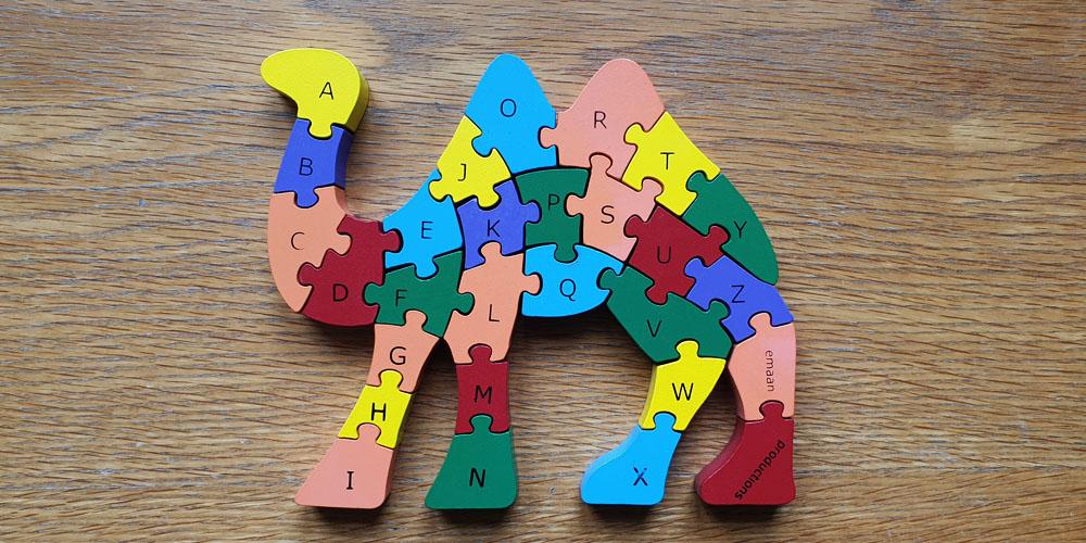 Arabic/English Alphabet Camel Puzzle