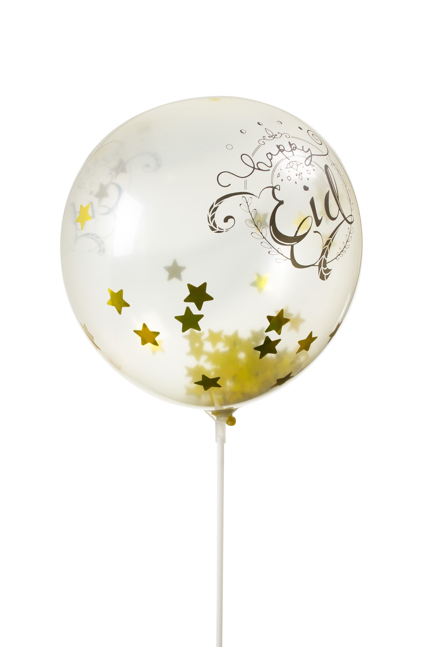 Gold Happy Eid Confetti Balloons - 5pk