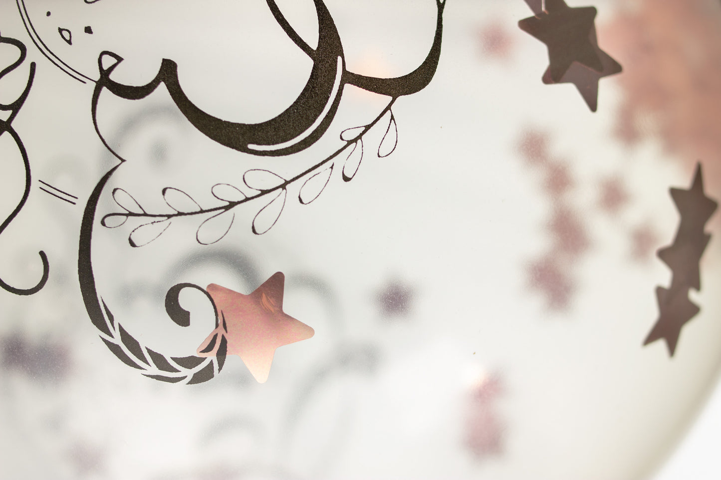 Rose Gold Happy Eid Confetti Balloons - 5pk