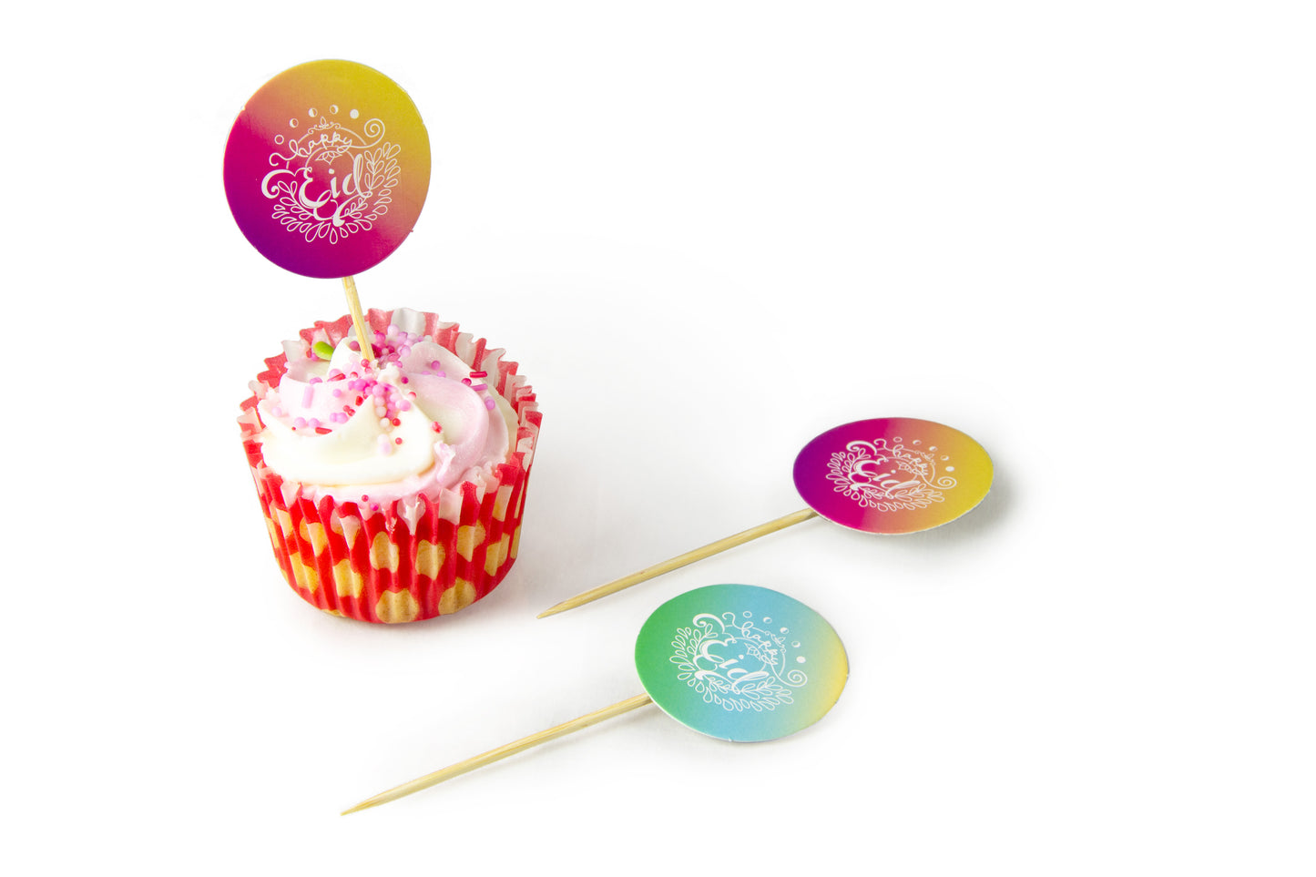 Pastel Sunset Eid Cupcake Toppers - 10pk