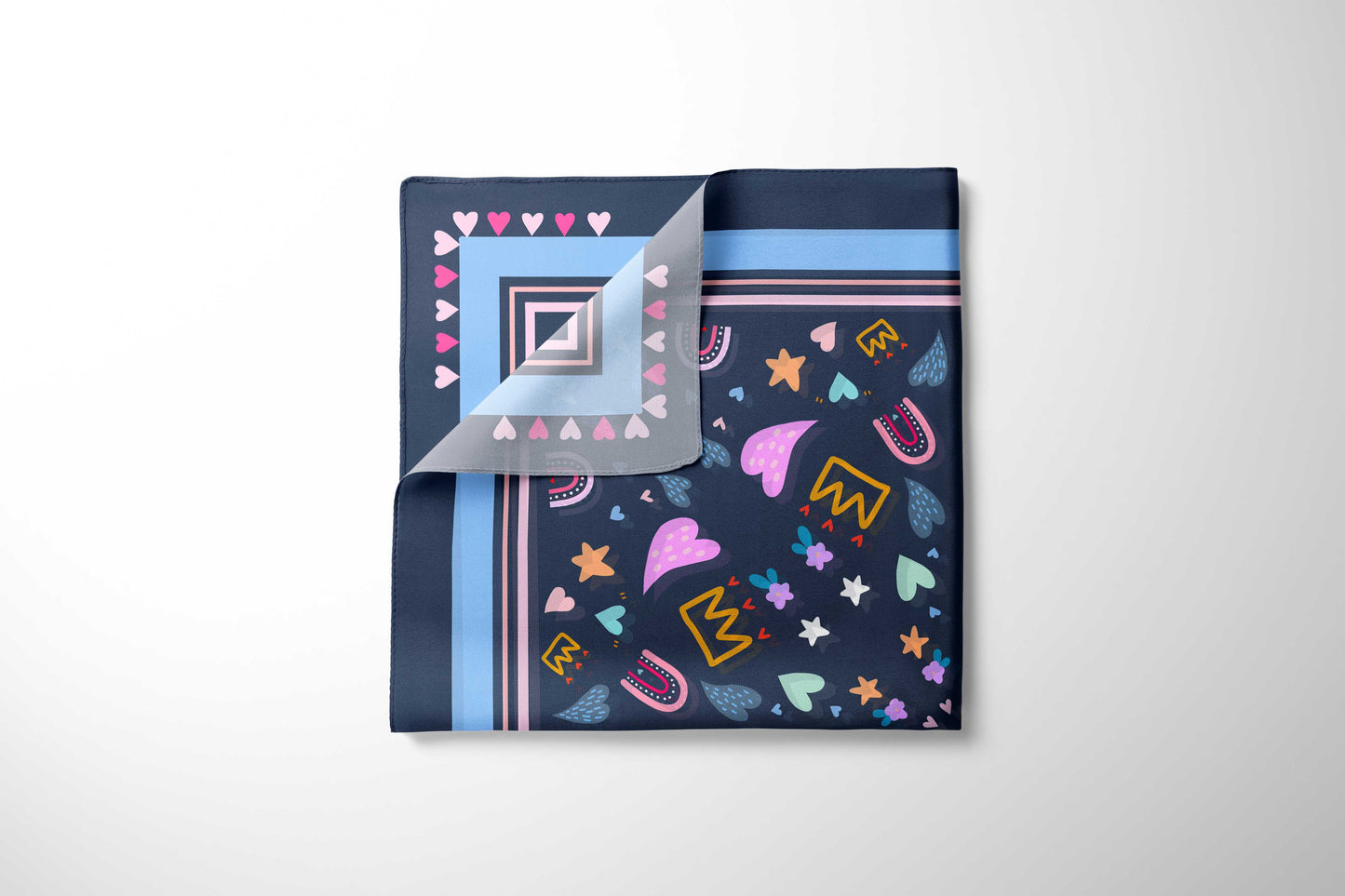 Navy Rainbow Kids Hijab