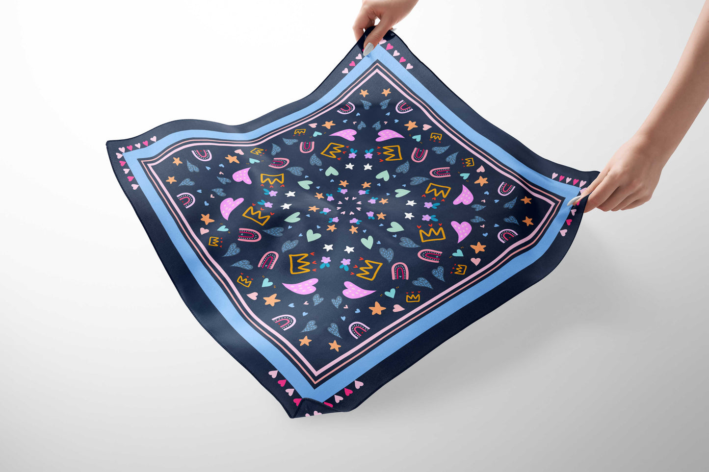 Navy Rainbow Kids Hijab