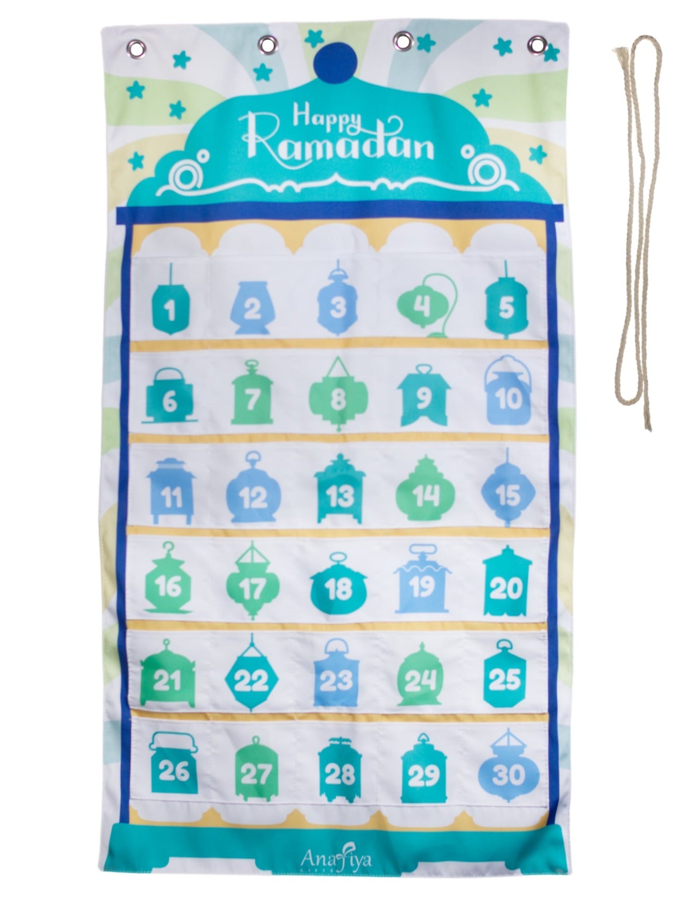 Ramadan Wall Calendar - Green Lantern