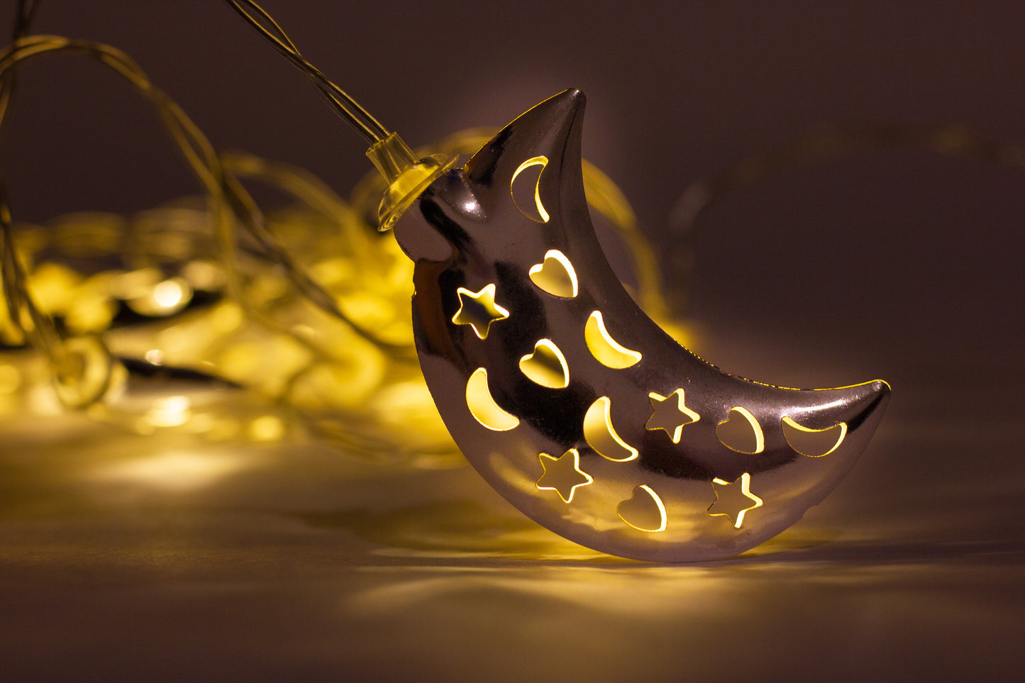 Crescent Moon Lights - Silver - Anafiya Gifts