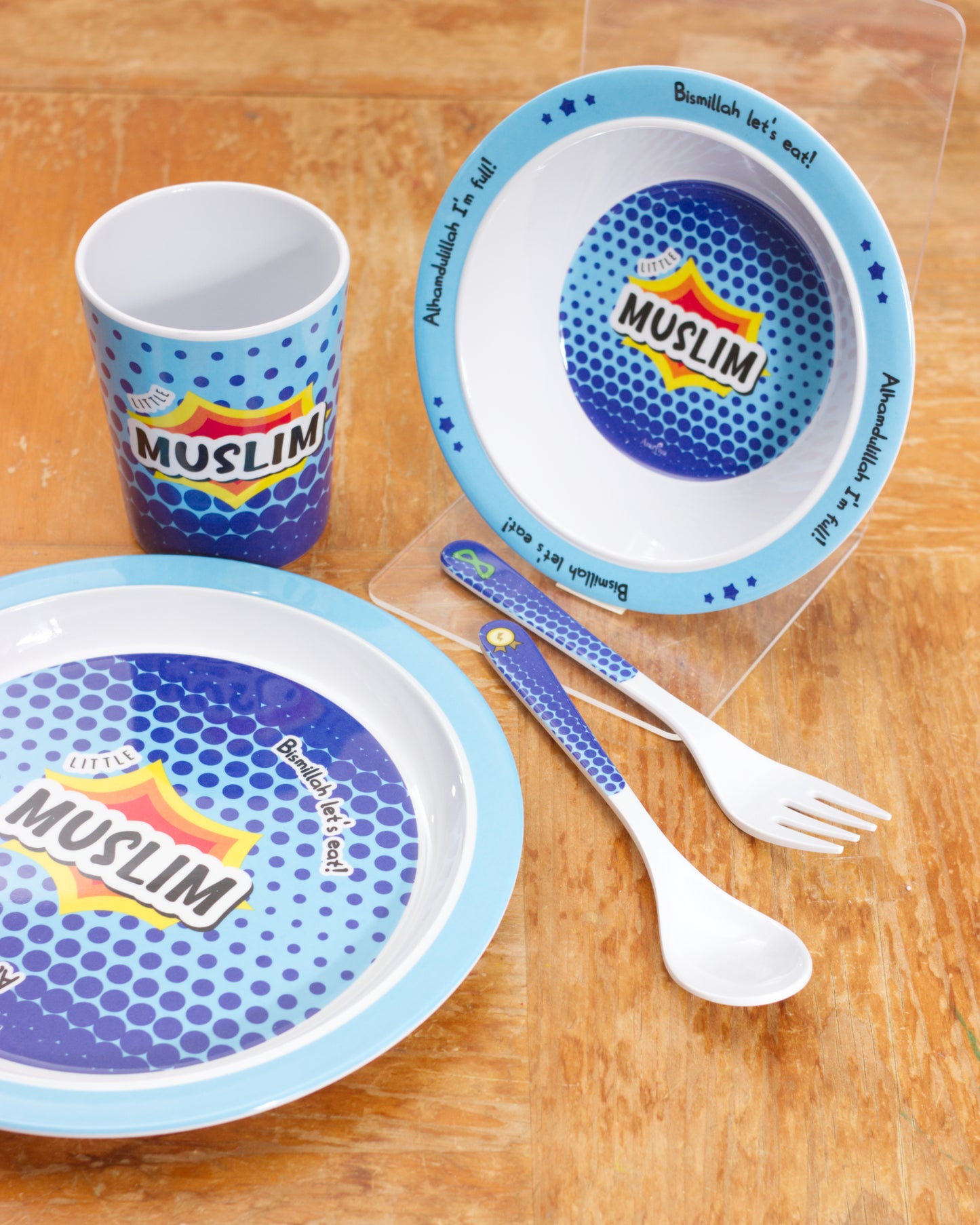 Little Muslim Melamine Dinner Set - Kids Islamic Tableware