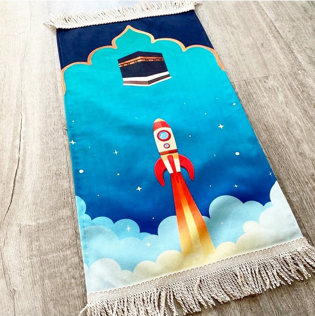 Lift off to Makkah Children's Prayer Mat