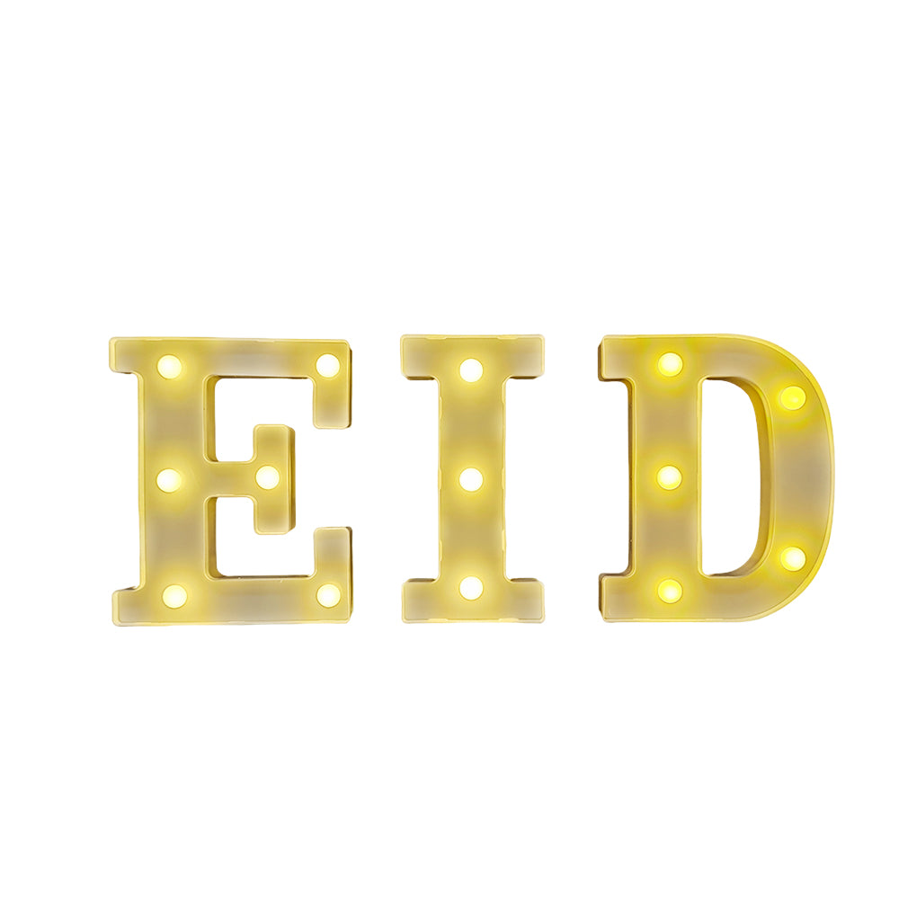 Eid Letter Lights - White