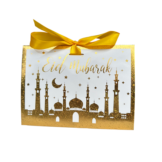 Eid Mubarak Gift Box - White & Gold Masjid