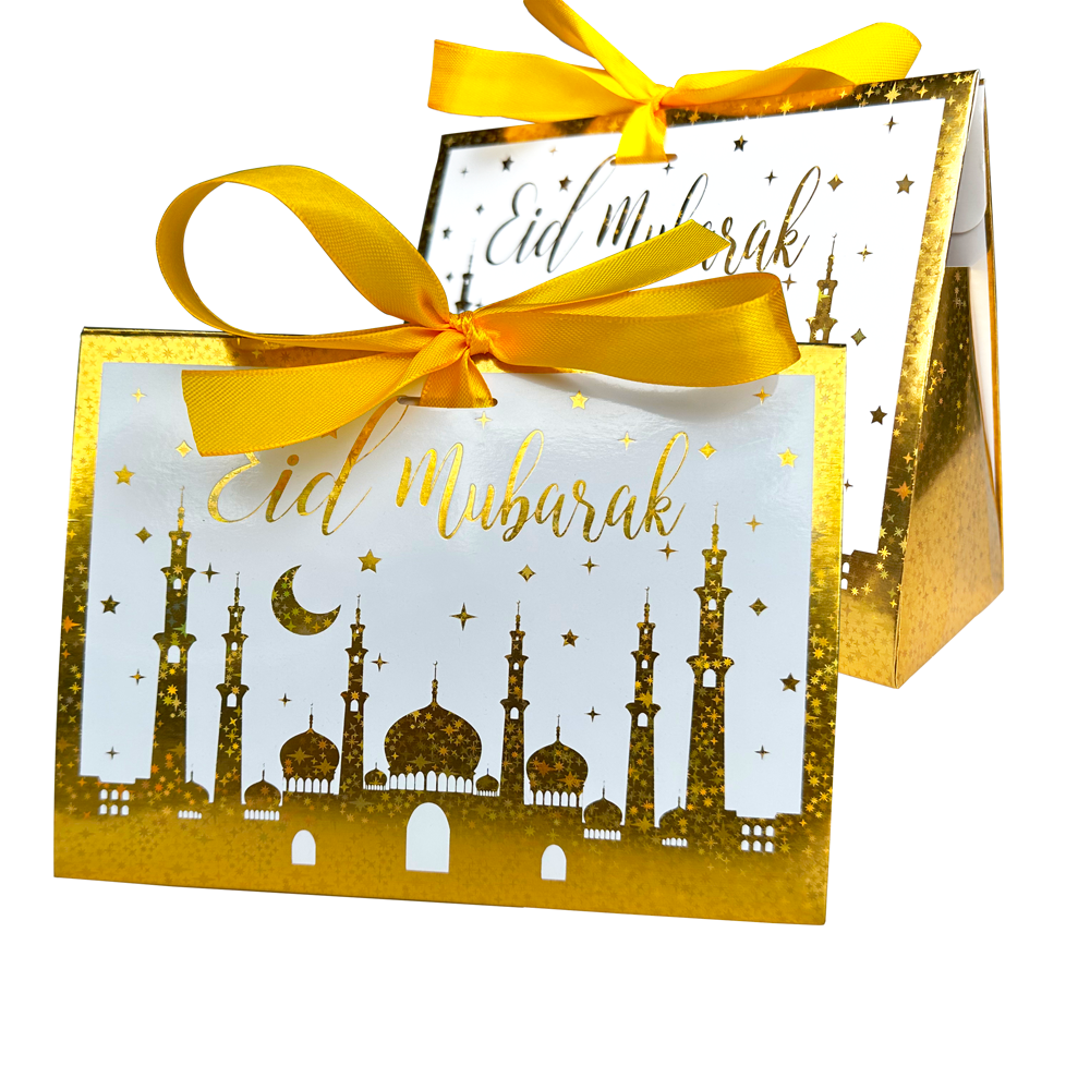 Eid Mubarak Gift Box - White & Gold Masjid