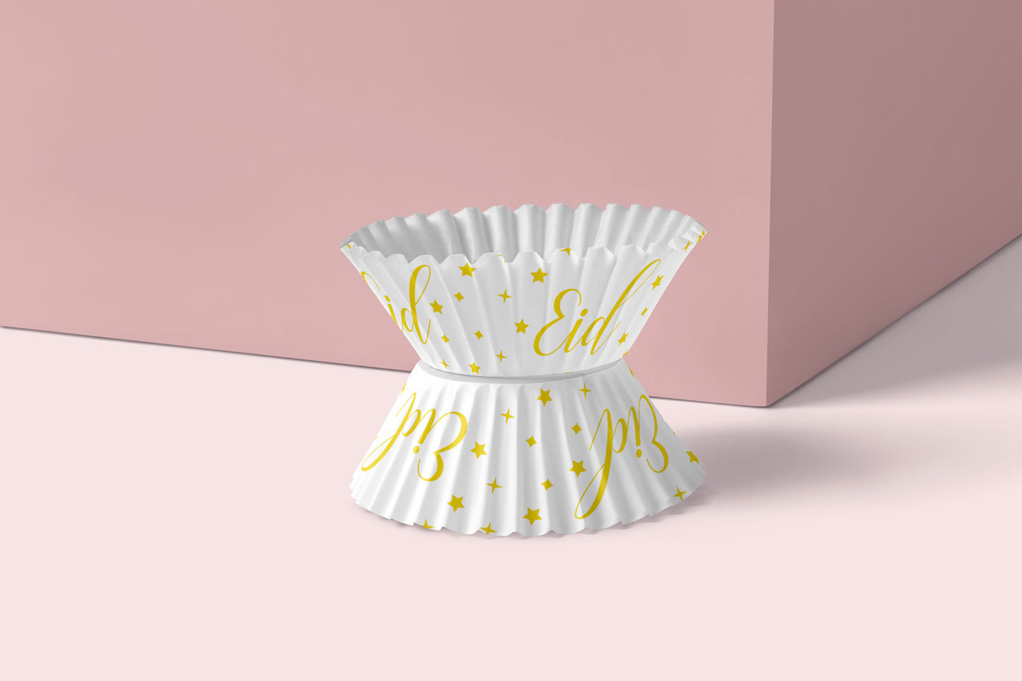Eid Cupcake Wrappers - White & Gold