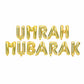 Gold Umrah Mubarak Foil Balloons