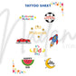 Kids Ramadan & Eid Tattoo Sheet - Boys
