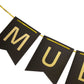 Umrah Mubarak Banner - Black & Gold
