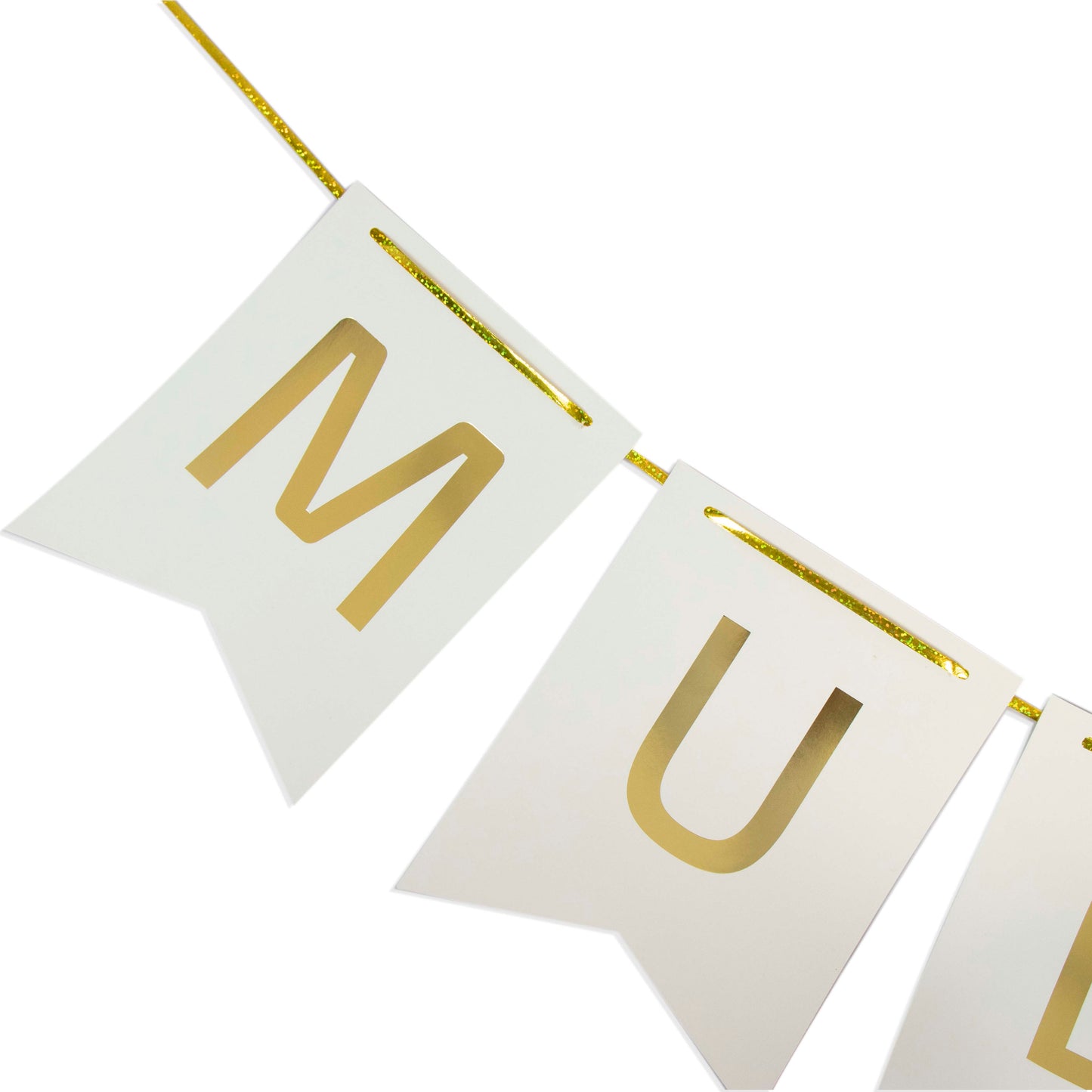 Umrah Mubarak Banner - White & Gold