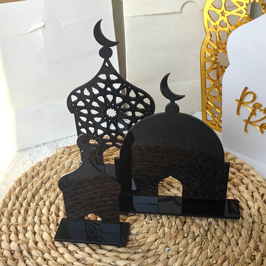 Acrylic Masjid 3 Piece Set - Black