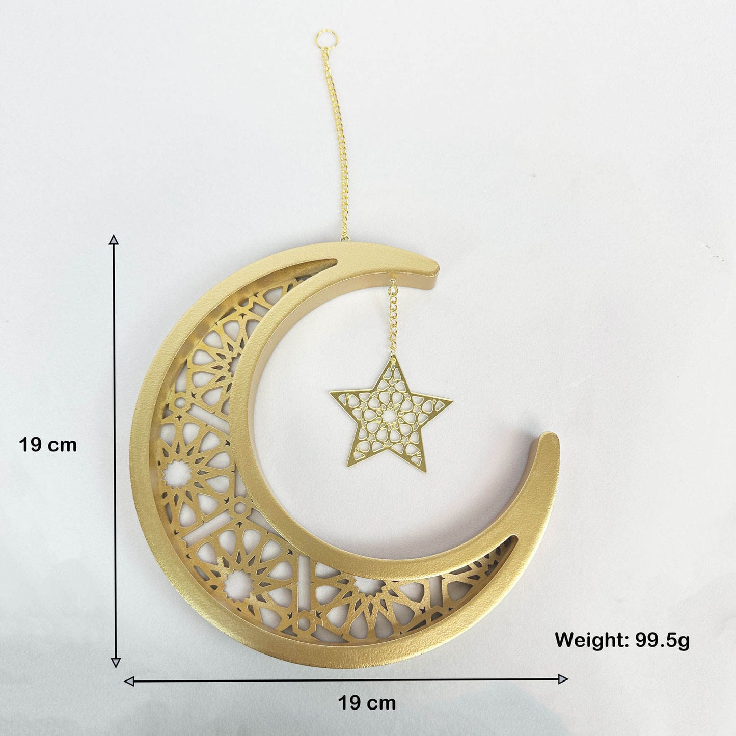 Hanging Crescent Decoration - Ramadan & Eid - Gold